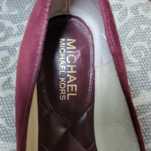 Michael Kors Felicity Merlot suede Flats with rhinestones Holiday Size 6.5 - Picture 9 of 15